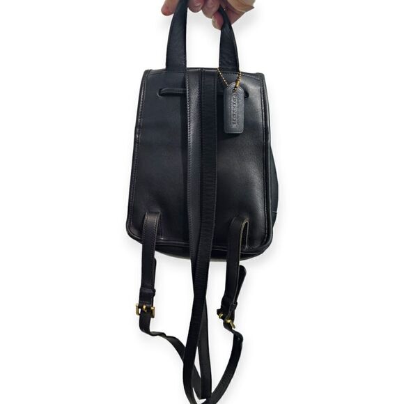 Coach Vintage Black Leather Daypack (Style No. 9960) - Picture 2 of 15